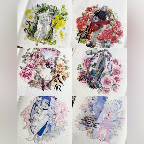 Waterproof PET Tape cute, lovely,Flower, journal sticker, Notebook, hand account - Picture 5 of 6